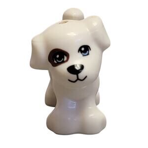 LEGO Dog Charlie Jacky White Brown Spots 93088pb01 Friends 6017039 Figure Part